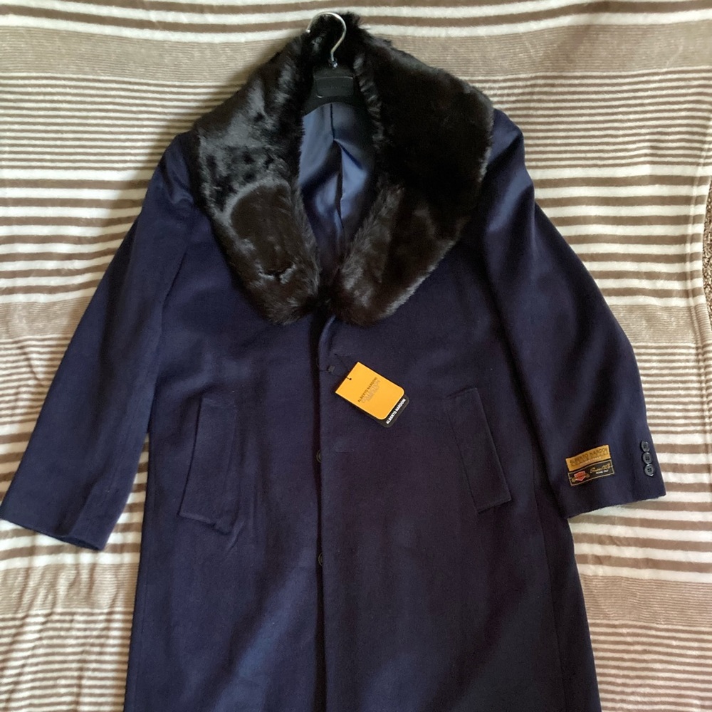 Men’s Alberto Nardoni Navy Overcoat